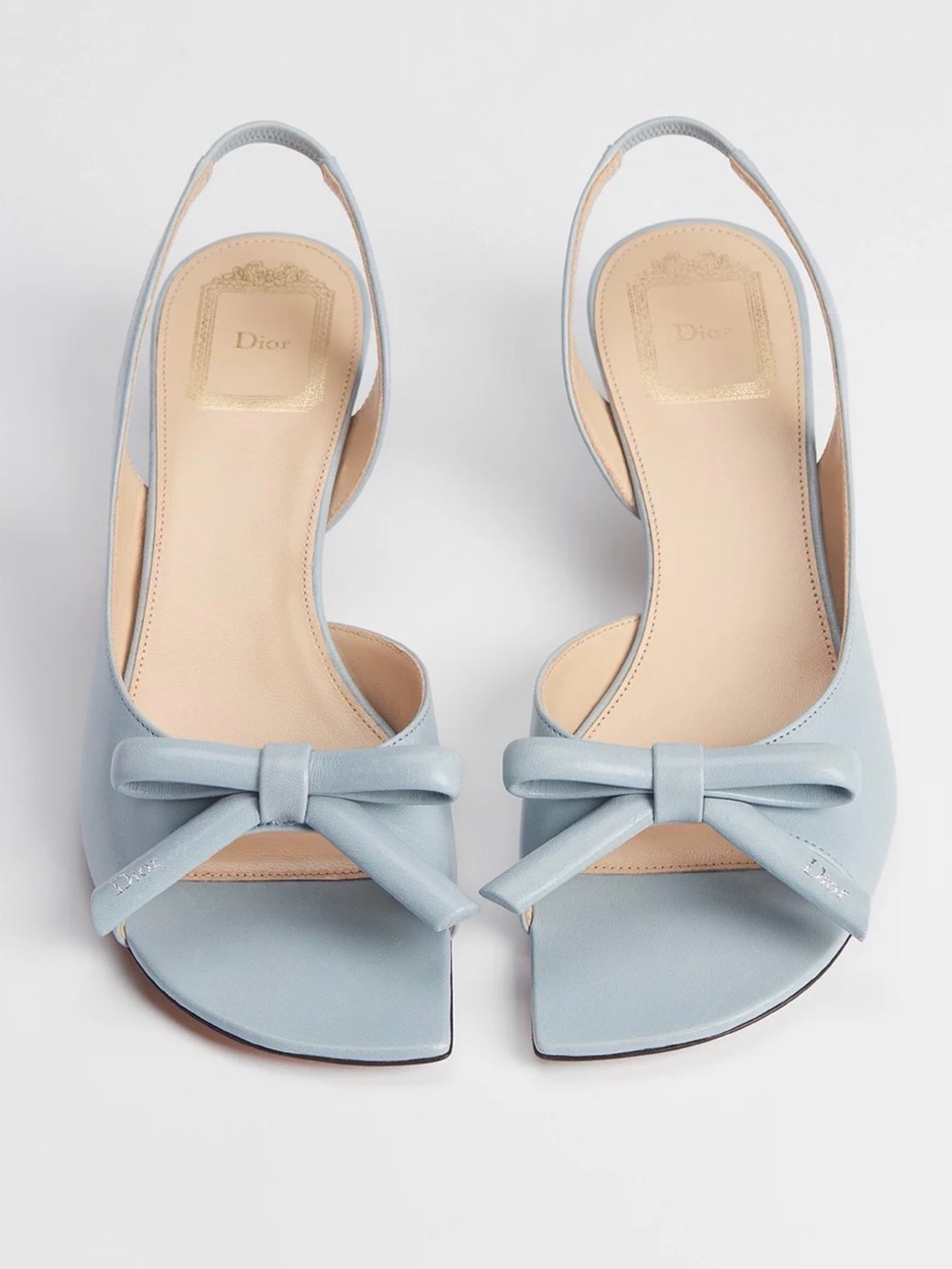 Dior Bow Heeled Slingback Sandal IT39.5   SOLD OUT Dior bow slingback ciel blu